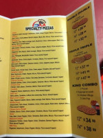 Rm Pizza King menu