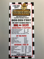 The Hambone Opera menu