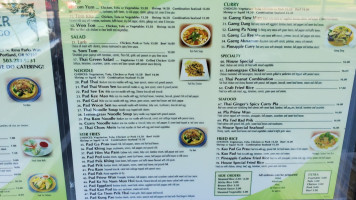 Thai Ginger menu