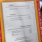 Varadero menu