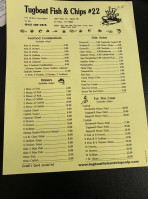 Tugboat Fish Chips menu