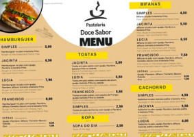 Pastelaria Doce Sabor menu