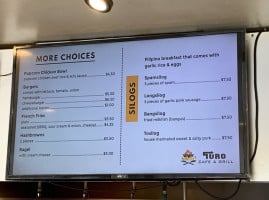 Turo Cafe And Grill menu