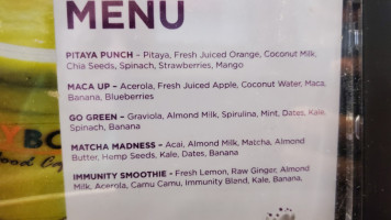 Vitality Bowls Manteca menu