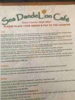 Sea DandeLion Cafe & Awa Bar menu