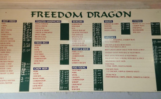 Freedom Dragon menu