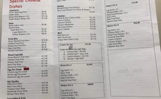 Golden Bowl Restaurant menu