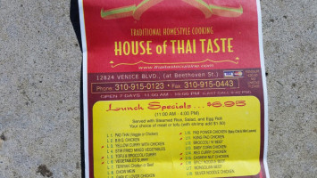 House Of Thai Taste food