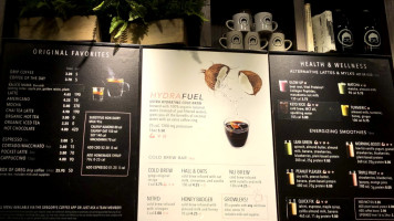 Gregorys Coffee menu