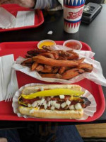 Louie's Foot Long Hot Dogs food