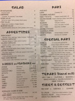 Daigo Sushi menu