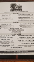 Ike's Chili menu