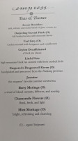 Empress Lounge menu