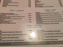 Franco's Italian Resturant menu