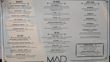Mad Social menu