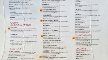 Papalote Taco House menu
