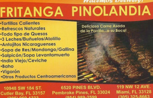 Pinolandia menu