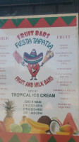 Tropical Ice Cream menu