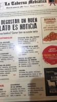 La Taberna Mediatica menu