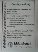 Eldalstunet menu