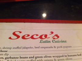 Seco's Latin Cuisine menu
