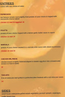 Nundini Chef's Table menu