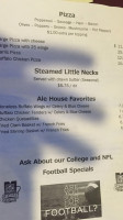 Black River Ale House menu