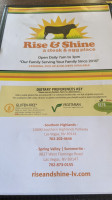 Rise Shine A Steak And Egg Place menu