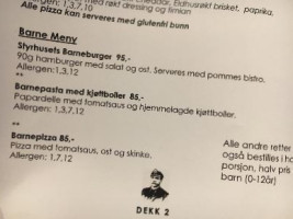 Kaptein Larsen menu