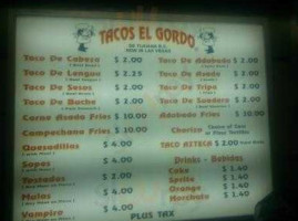 Tacos El Gordo inside