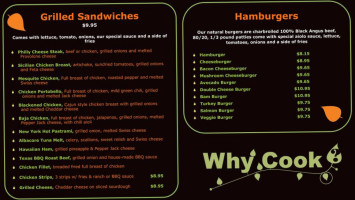 Why Cook? Cafe Catering menu