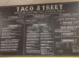 Taco Street menu