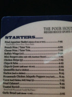 The Pour House menu