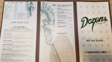 Dozens menu