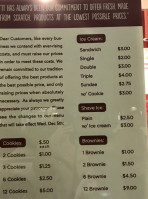 Diddy Riese Cookies menu