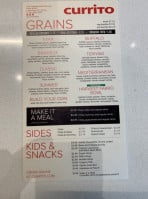 Currito menu