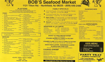 Bob's Seafood Market Of Northfield menu
