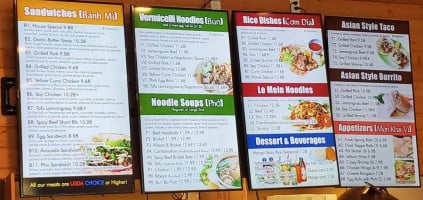 Little Saigon menu