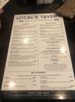 Locals Tavern menu