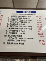 Kim's Fish World menu