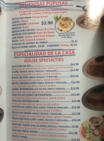 Los Cabos The Pupusa House menu