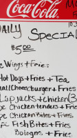 Ms. D's Wings menu