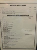 Pho Hiho menu
