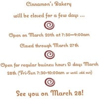 Cinnamon's Bakery food