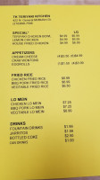 Tk Teriyaki Kitchen menu