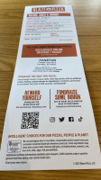 Blaze Pizza menu