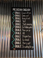 Orale Tacos menu
