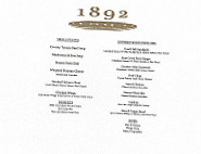 1892 menu