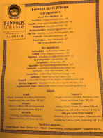 Pappous Greek Kitchen menu