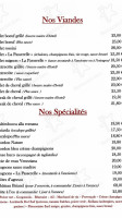 La Passerelle menu